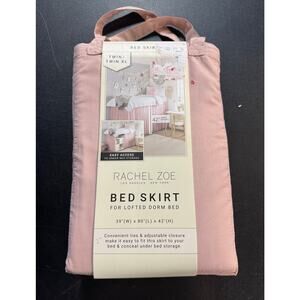 New Rachel Zoe Pink Twin/Twin XL Bed Skirt for Lofted Dorm Bed